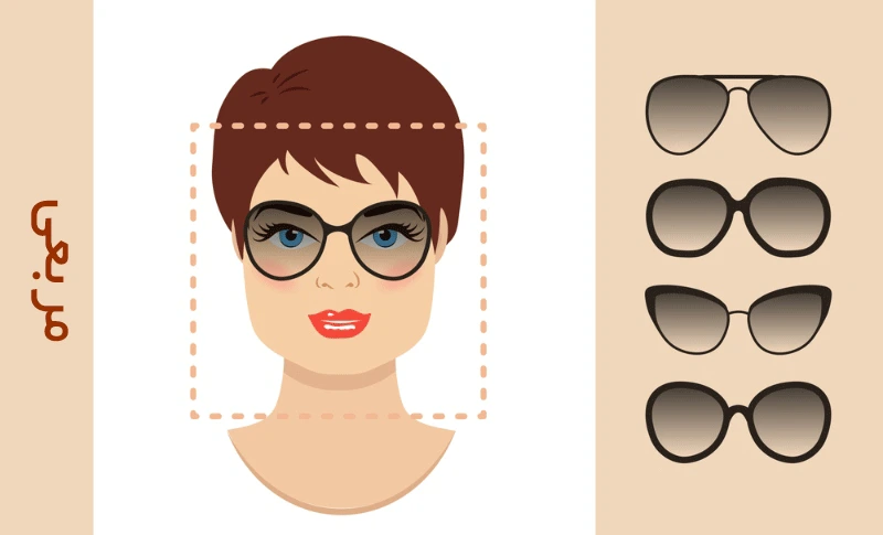 عینک آفتابی برای فرم صورت مربعی